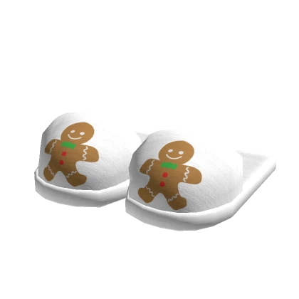 Cute Christmas Gingerbread Man Slippers 