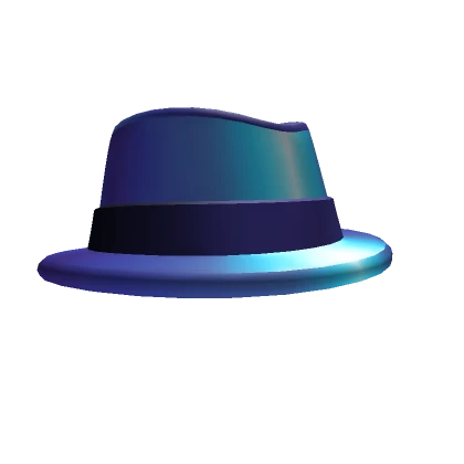 Cool Blue Shiny Fedora