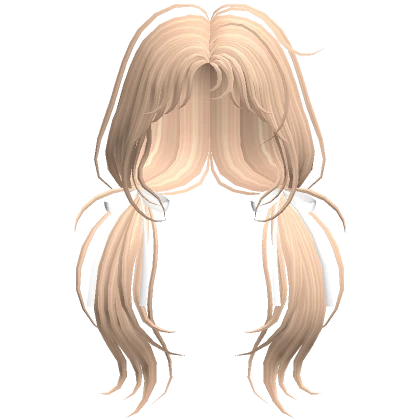 Blonde Preppy Ribbon Pigtails