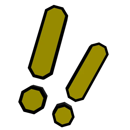 Anime !! Exclamation Marks on Face - Yellow