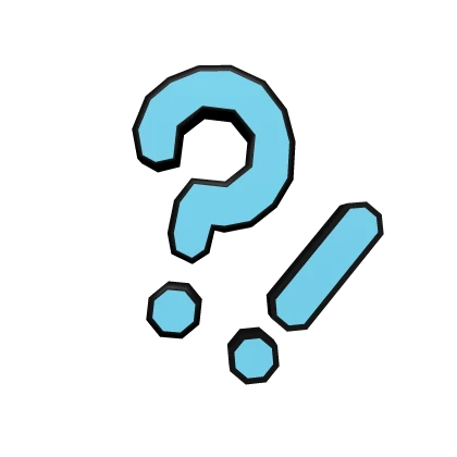 Anime ?! Interrobang on Face - Light Blue