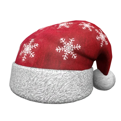 Christmas Santa Hat With Snowflakes