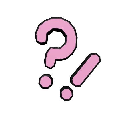 Anime ?! Interrobang on Face - Black Pink