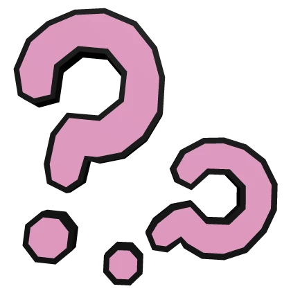 Anime Question Marks on Face - Light Pink