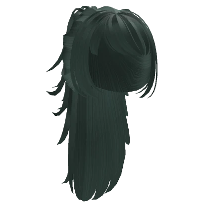 † y2k high fluffy ponytail sea green