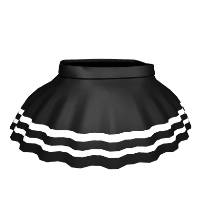 Black/White Cute Little Anime Skirt