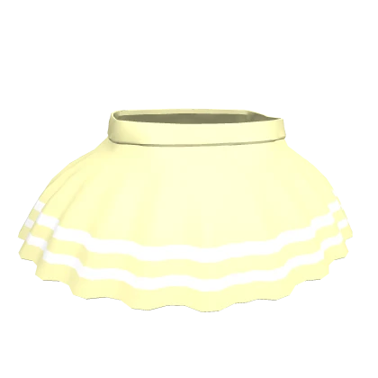 Yellow/white Cute Little Anime Skirt