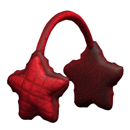 Red Cushion Star Earmuffs