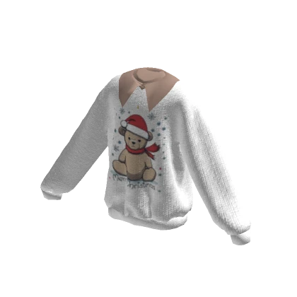 Cute Christmas Bear Vintage Sweater