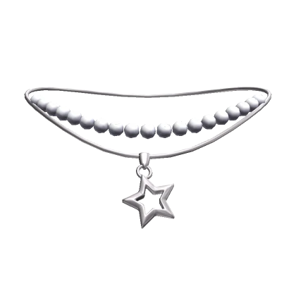 Silver Star + Pearls Necklace