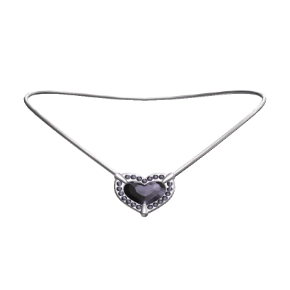 vstar* Black Diamond Heart Necklace