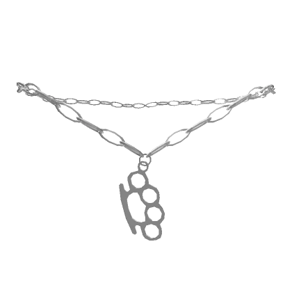 (1.0) Brass knuckles necklace