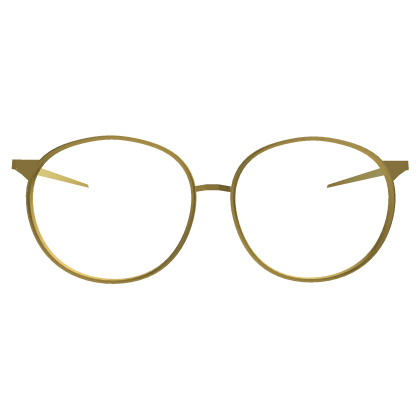 Big Thin KPOP Glasses - Gold