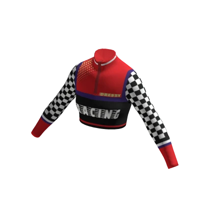 Red crop top racing check