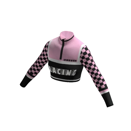 Pale Pink crop top racing check