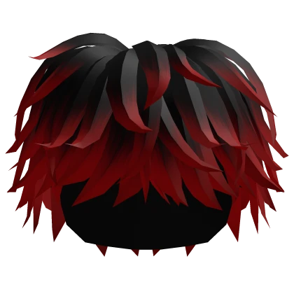 Black and Red Cool Messy Boy Hair