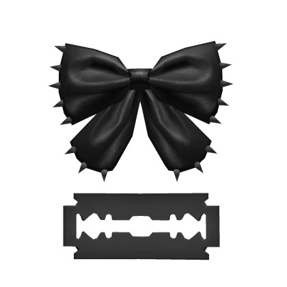 spiked bow and razor hairclip