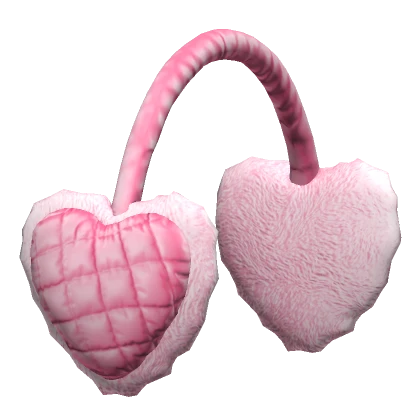 Pink Cushion Heart Earmuffs