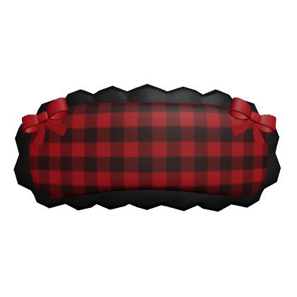 cozy red xmas plaid sleep mask