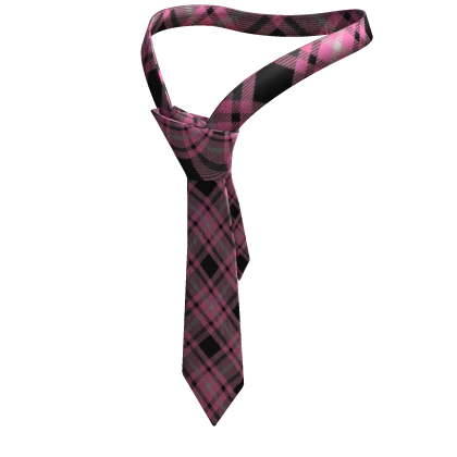 Pink Plaid Gyaru Tie 3.0