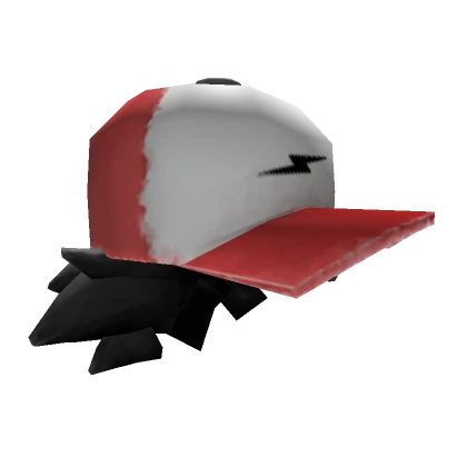 Red and White Adventure Trainer Hat with Hair