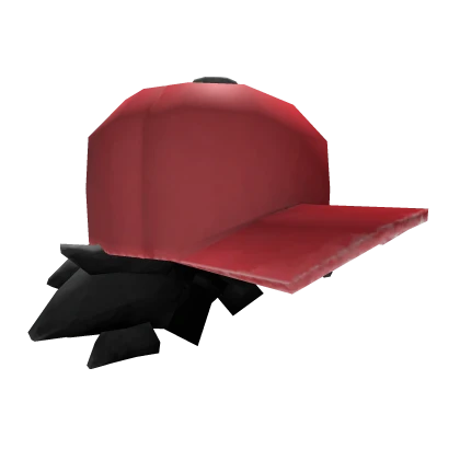 Red Monochrome Adventure Trainer Hat with Hair 
