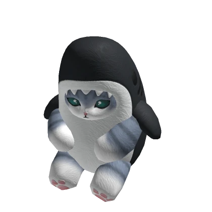 Shark Cat Plushie - Gray