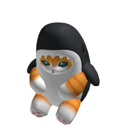 Shark Cat Plushie - Orange