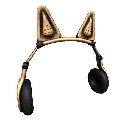 Golden Cat Ear Headphones