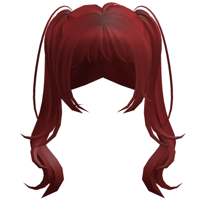 Long Flowy Wavy Pigtails Red