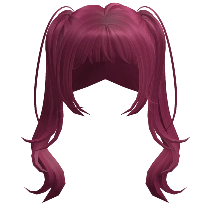 Long Flowy Wavy Pigtails Magenta