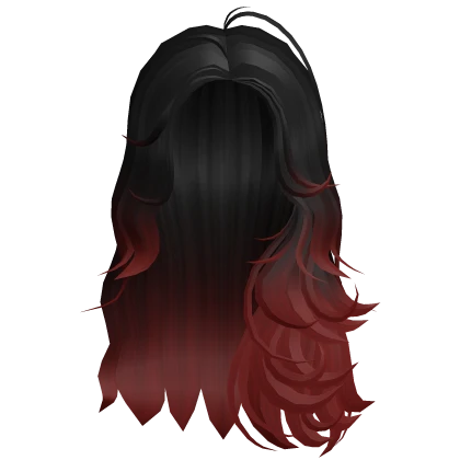 Majestic Long Curled Hair Red Black