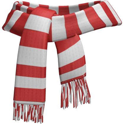 3.0 Red Striped Scarf