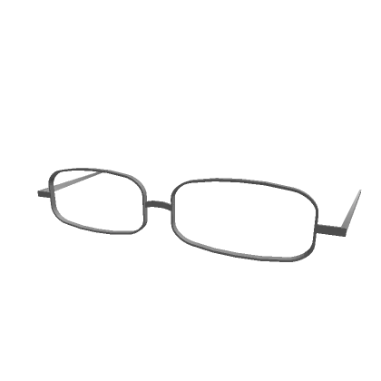 Thin Rectangular Glasses - Silver