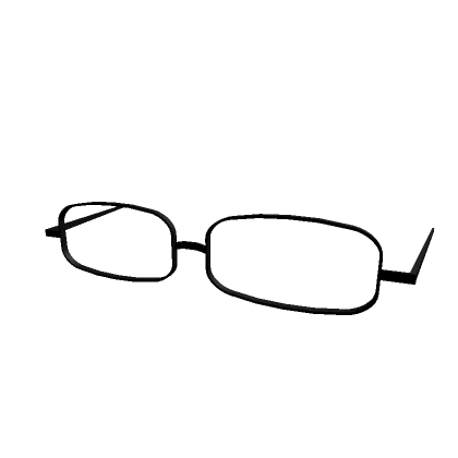 Thin Rectangular Glasses - Black