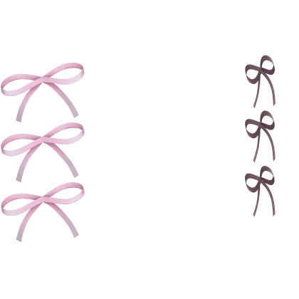 Mini Hair Ribbons in Pink