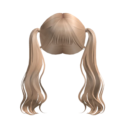 Kpop Baddie Wavy Pigtails w/ Bangs (Blonde)
