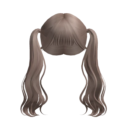 Kpop Baddie Wavy Pigtails w/ Bangs (Storm)