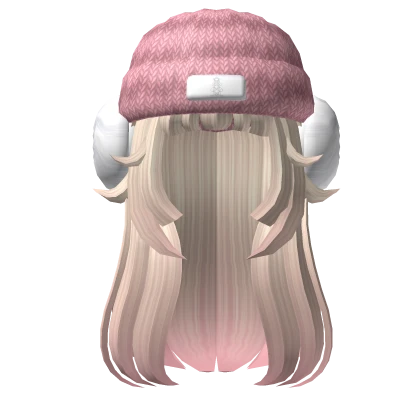 Mistlefest Hair w/ Frost Pink Beanie (Pink Ombre)