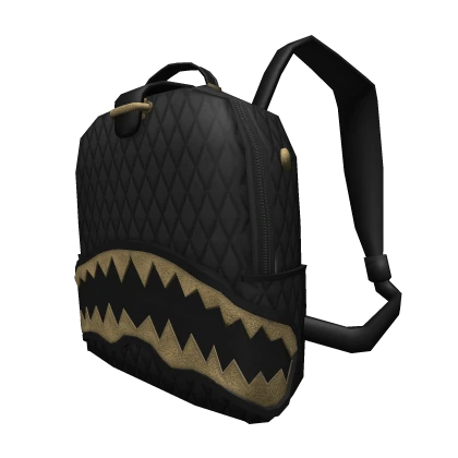 Black Glo Gold Ent Shark Backpack