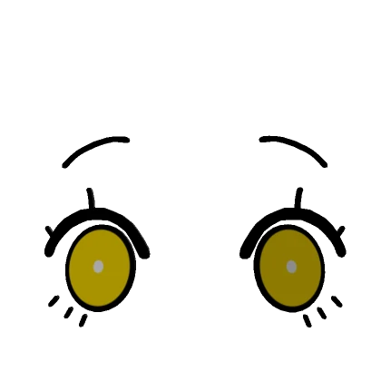 Low 3D Cute Anime Eyes - Yellow