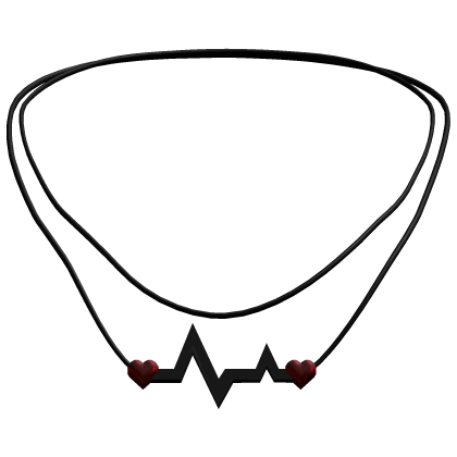 [3.0] Black Heartbeat Monitor Necklace