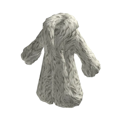 Slavic Fur White Long Coat Jacket