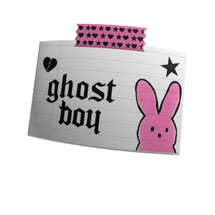 ♡ cute peeps bunny ghost boy note 