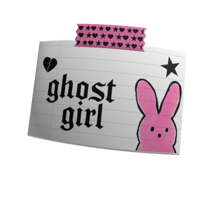 ♡ cute peeps bunny ghost girl note 