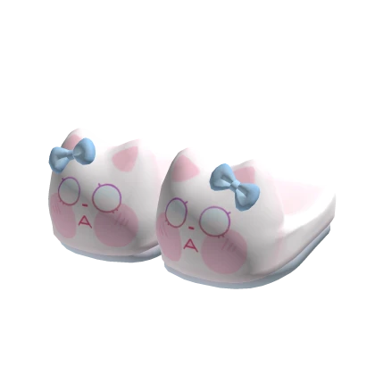 Kawaii Sad Kitty Slippers