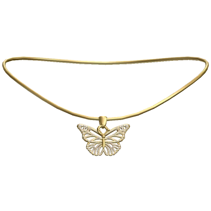 vstar* Gold Butterfly Gemstone Necklace