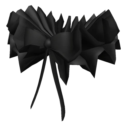 Black Puffy Ruffle Collar /w Bowtie