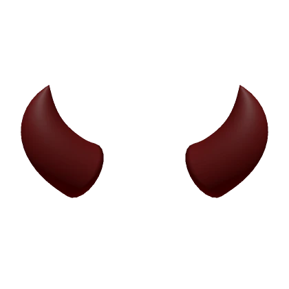 Cute Dark Red Demon Horns