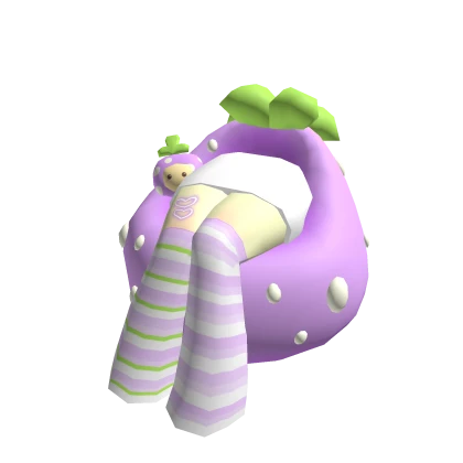 🍓Kawaii Purple Strawberry Puf 3.0
